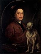 William Hogarth Self-Portrait with a Pug France oil painting artist